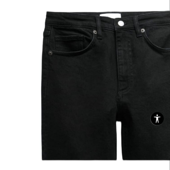 ZARA TRF FLARE CROPPED JEANS BLACK | 8197/812 SIZE 4 - Picture 2 of 5